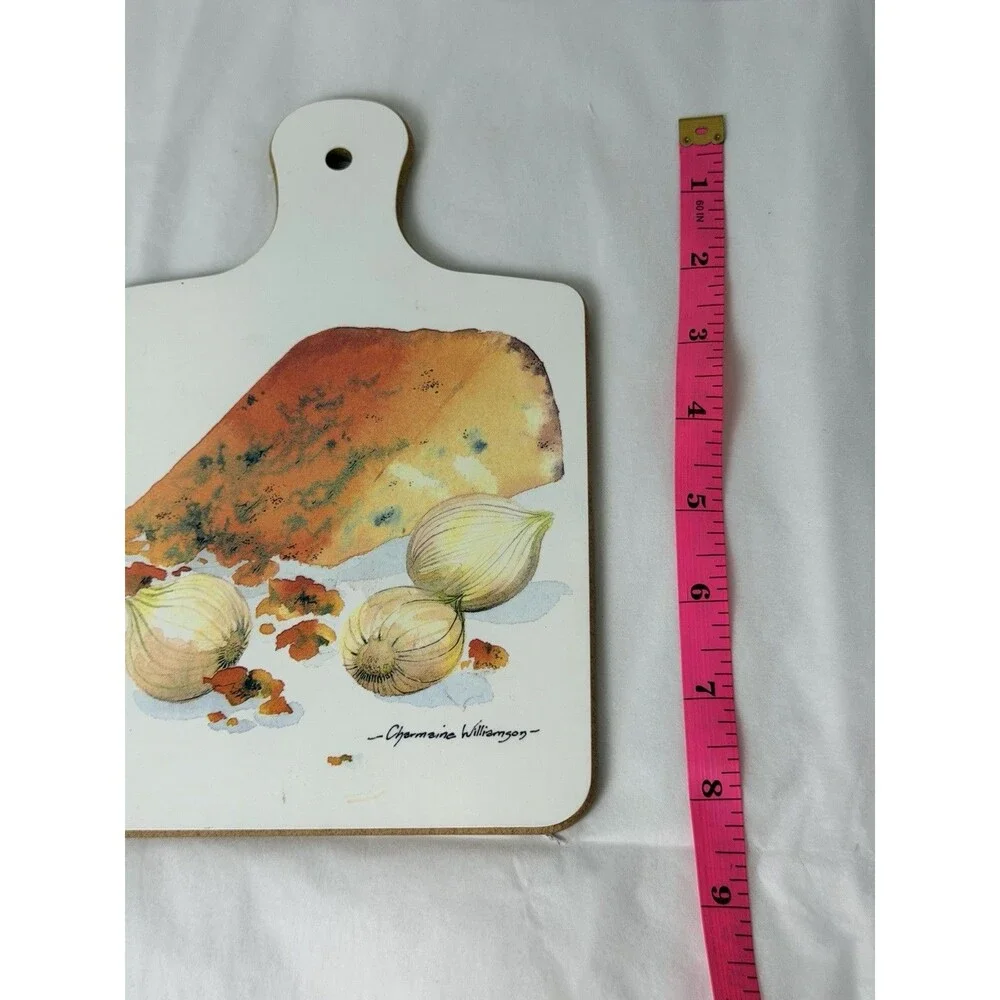 Vintage Charmaine Williamson Cheese Onion Cutting Board Made in Britain Kitchen
